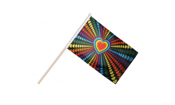 Rainbow Love Hand Flags